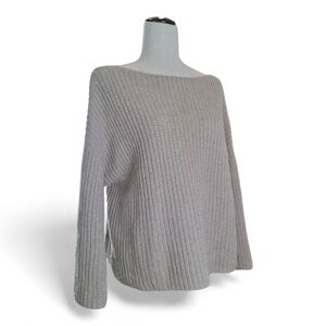 Vince Off-the-Shoulder Tan Sweater Size M